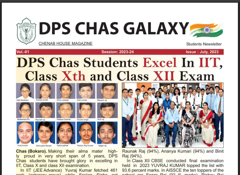 DPS Chas Galaxy Volume-I (Chenab House News Letter)